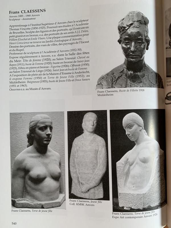 1715.0 Frans Claessens, Levensgroot Borstbeeld Van Pablo Picasso, Gesneden Hout, Jaren 1930 photo