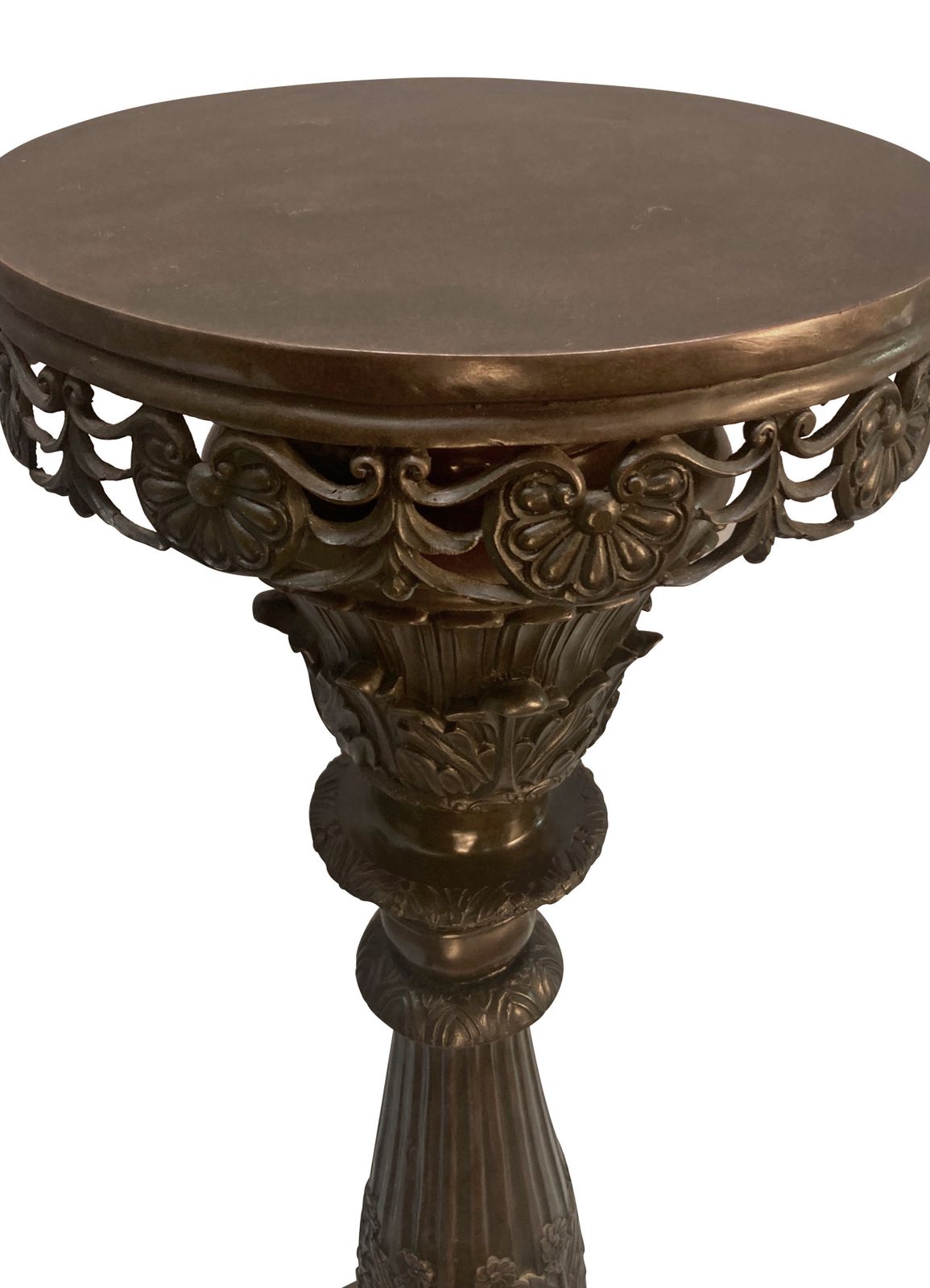 photo furniture A Pair Of Large Venetian Bronze Torchere Pedestals