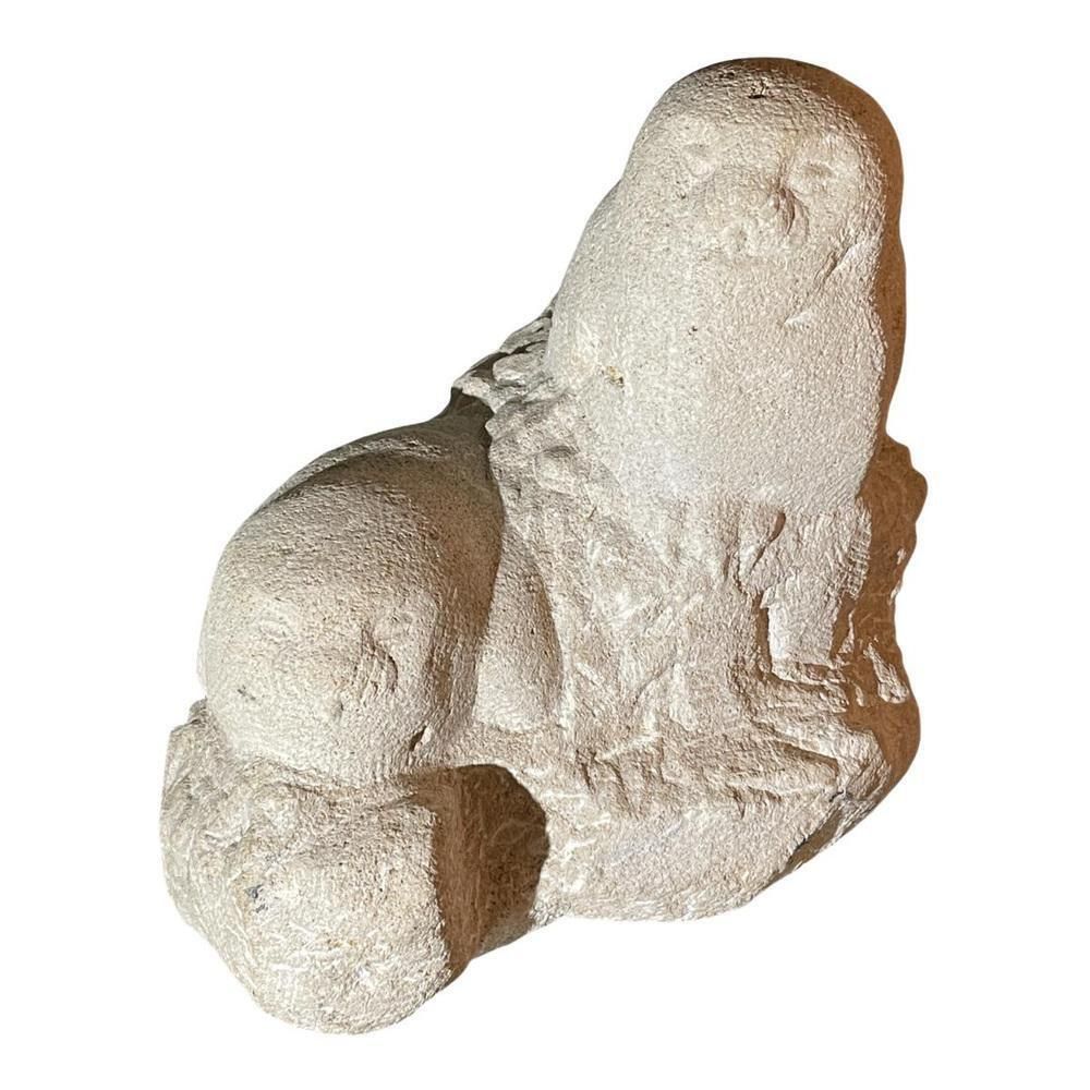 photo buy Owls Animal Sculpture In Stone By Herbert Geldhof, 1960s