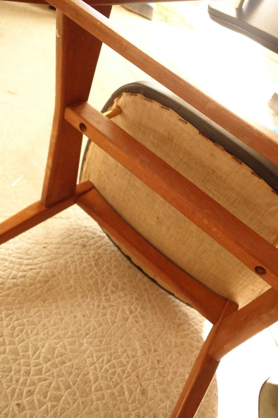 photo furniture Pair Of Modernist Scandinavian Teak And Skai Chairs