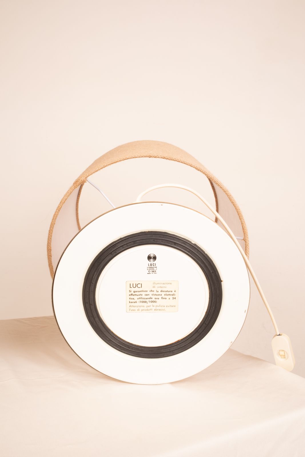 Pair Of C 363 Lamps, 24k Gold Edition, Italy Lights, 1970 photo for sale