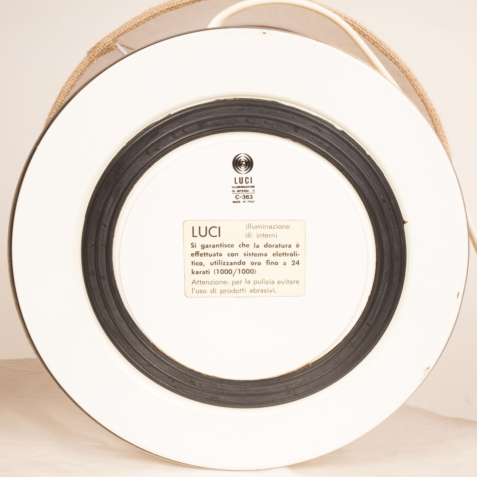 Pair Of C 363 Lamps, 24k Gold Edition, Italy Lights, 1970 photo Lighting
