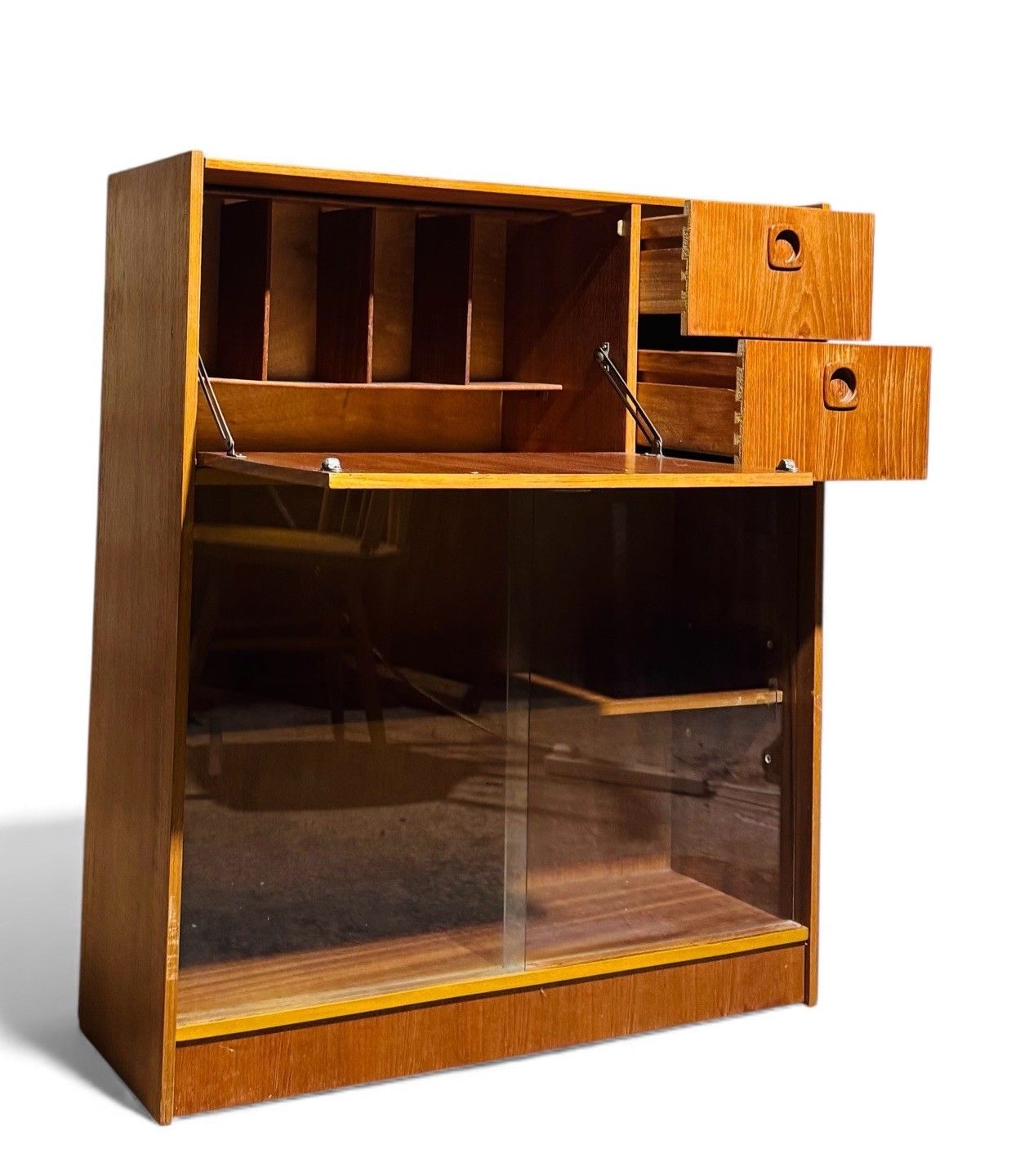 Turnidge Teak Bookcase Desk Mid Century Retro C1960s photo furniture