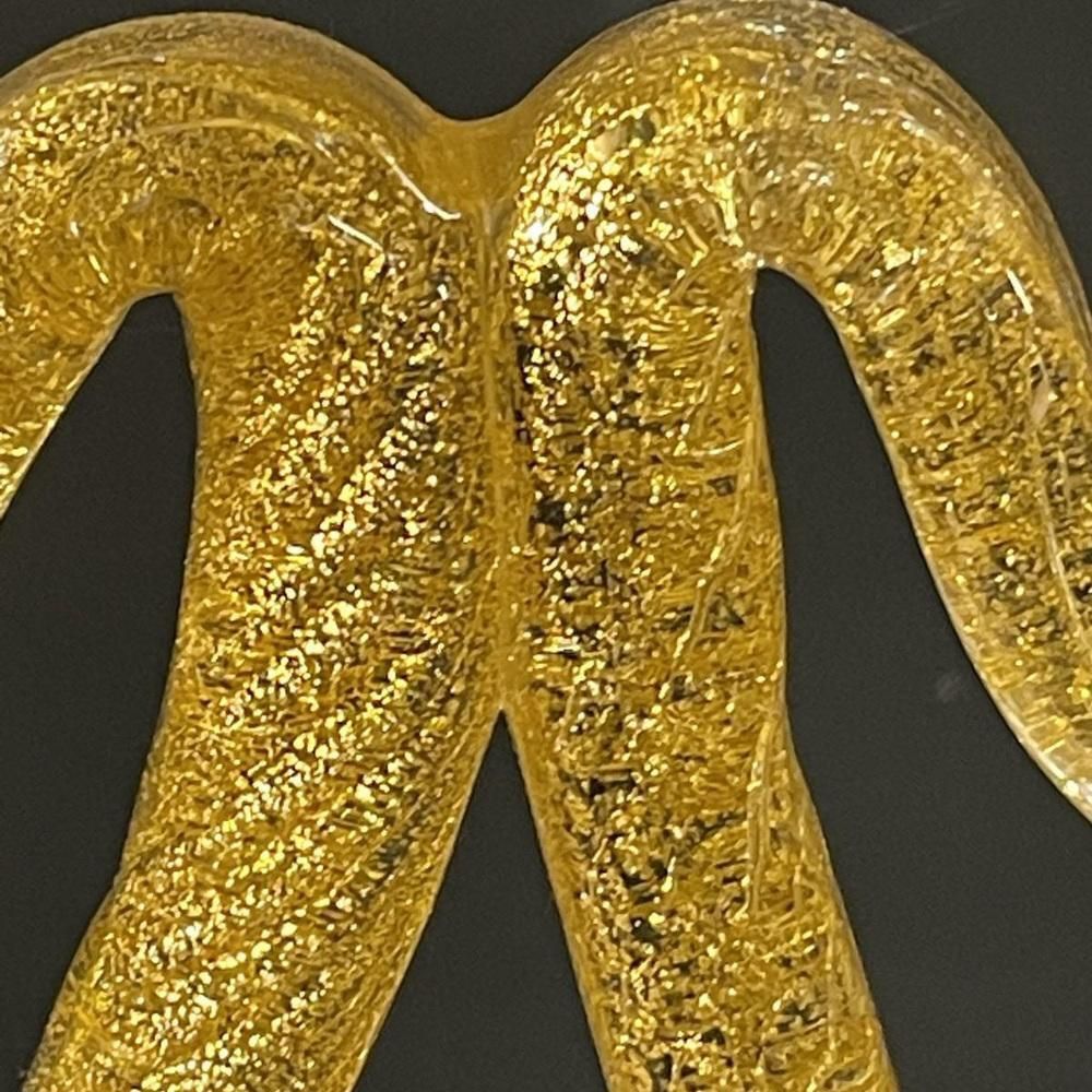Murano Candleholder In Golden Glitter Glass By Ercole Barovier & Toso, 1950s photo buy