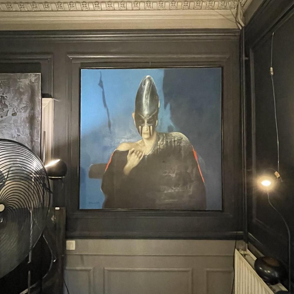 Art Michel Van De Velde, Métamorphose Marine, Oil On Canvas, 1993 photo