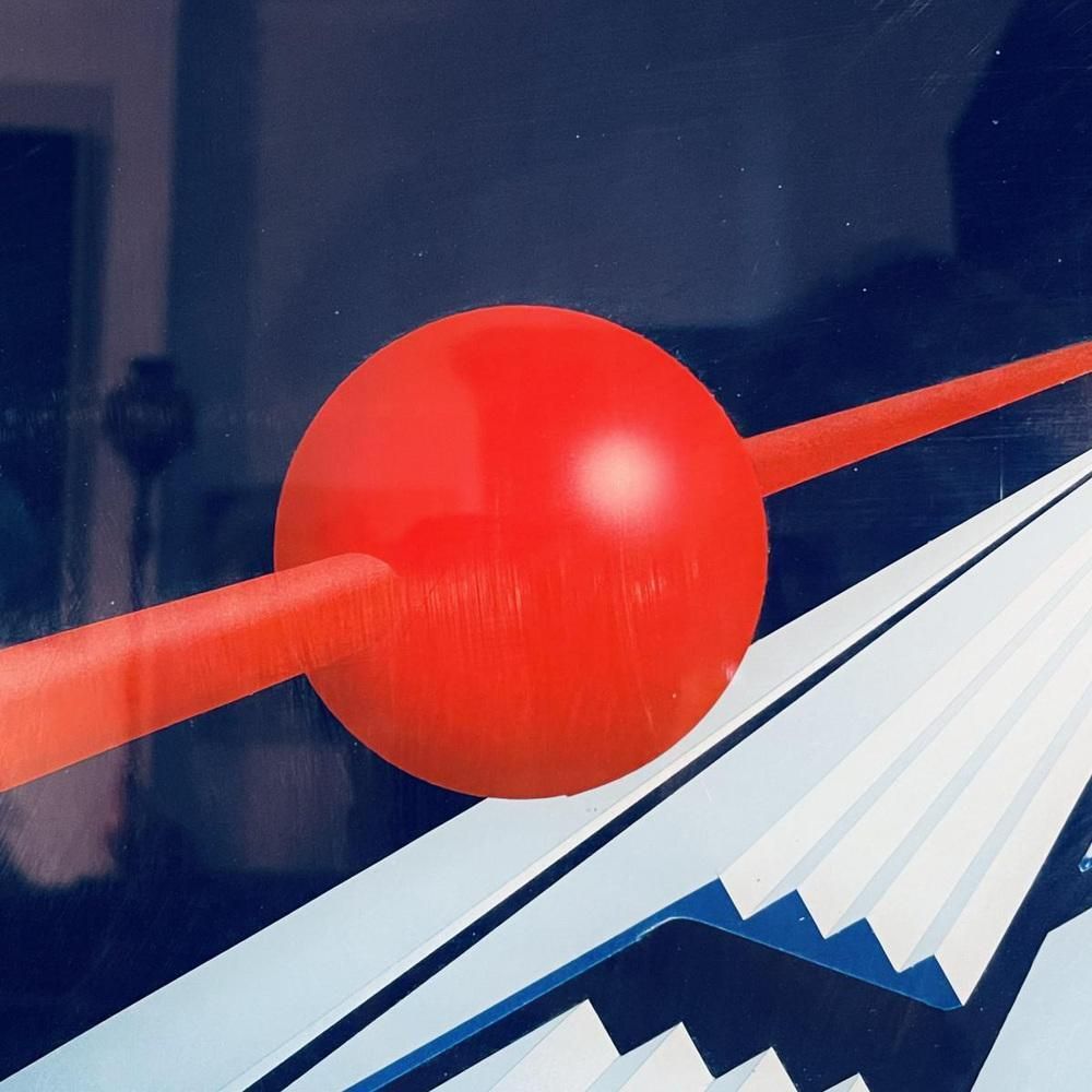 Patrice Placeman, Red Ball, Eglomised Oil Under Acrylic Glass, 1996 photo Art