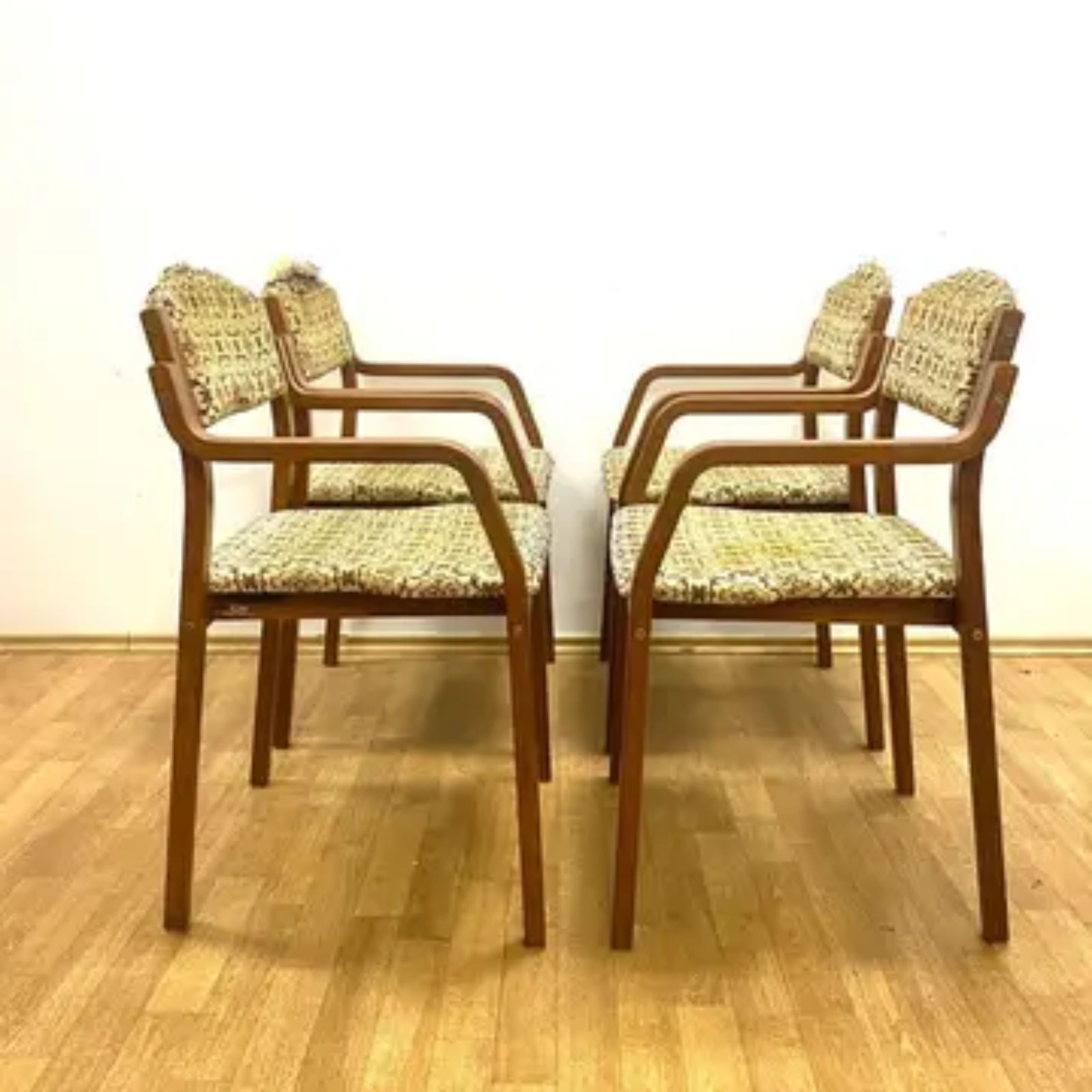 Retro Ton Armchairs By Ludvík Volák, 1960s Czechoslovakia | Set Of 4 Chairs photo for sale