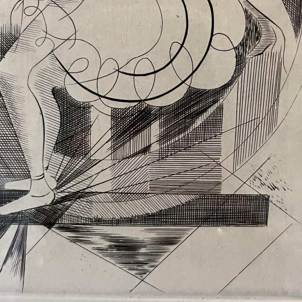 René Mels (Meulemans), Compositions, Etchings, 1945, Set Of 2 photo vinterior
