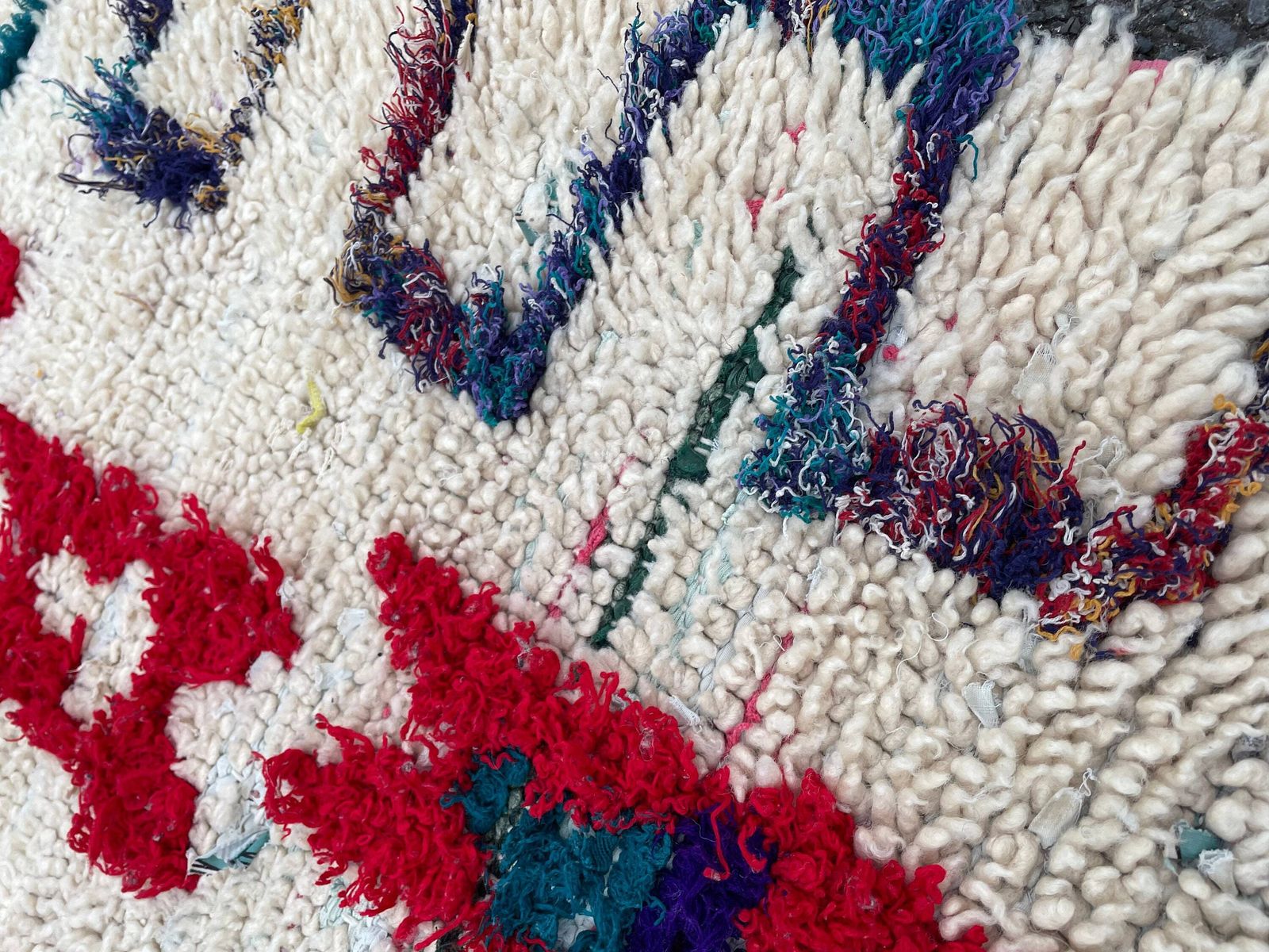 Moroccan Berber Beni Ourain Wool Rug Vintage Handmade Berber Rug, Moroccan Rug, Hallway Rug photo for sale