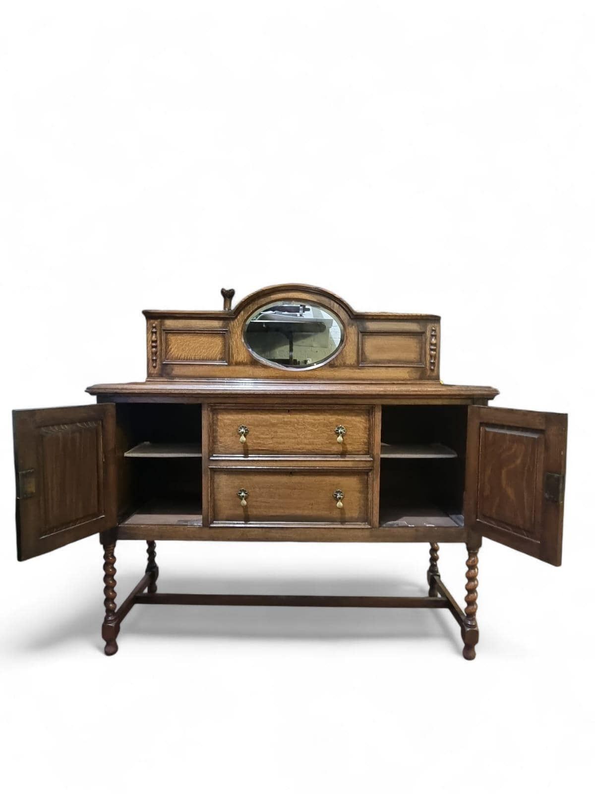 photo for sale Antique Oak Sideboard With Mirror Back / Early 20th Century / Free Delivery
