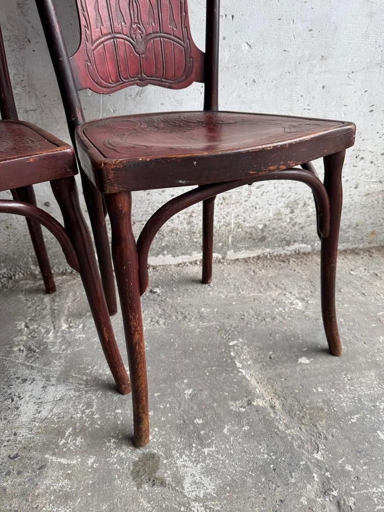 Art Nouveau Chairs By Jacob & Josef Kohn, 1890s, Set Of 4 photo 468.0
