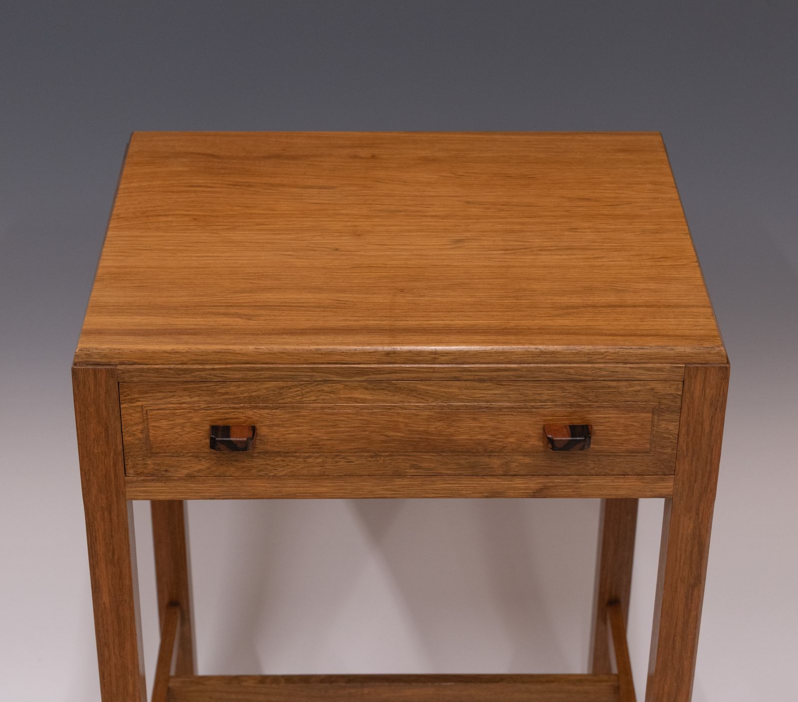 1930s Cotswold School Walnut & Ebony Side Table With Drawer photo 1385.0