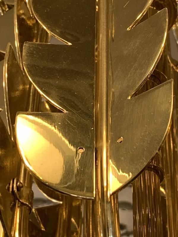 photo for sale Art Deco Brass Glass Chandelier By Gio Ponti For Emilio Lancia / Fontana Arte, 1930s