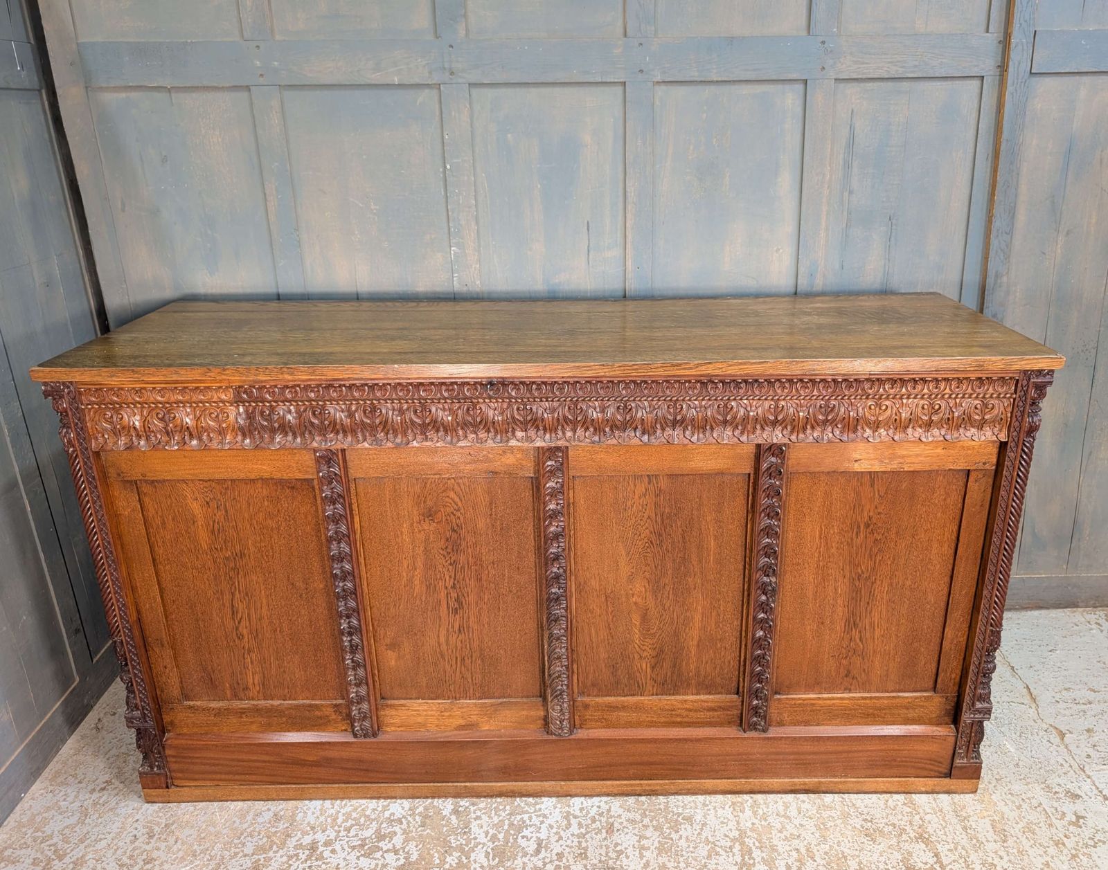 Good Size Oak Altar With Carved Details From Burrswood Prayer Chapel photo vinterior