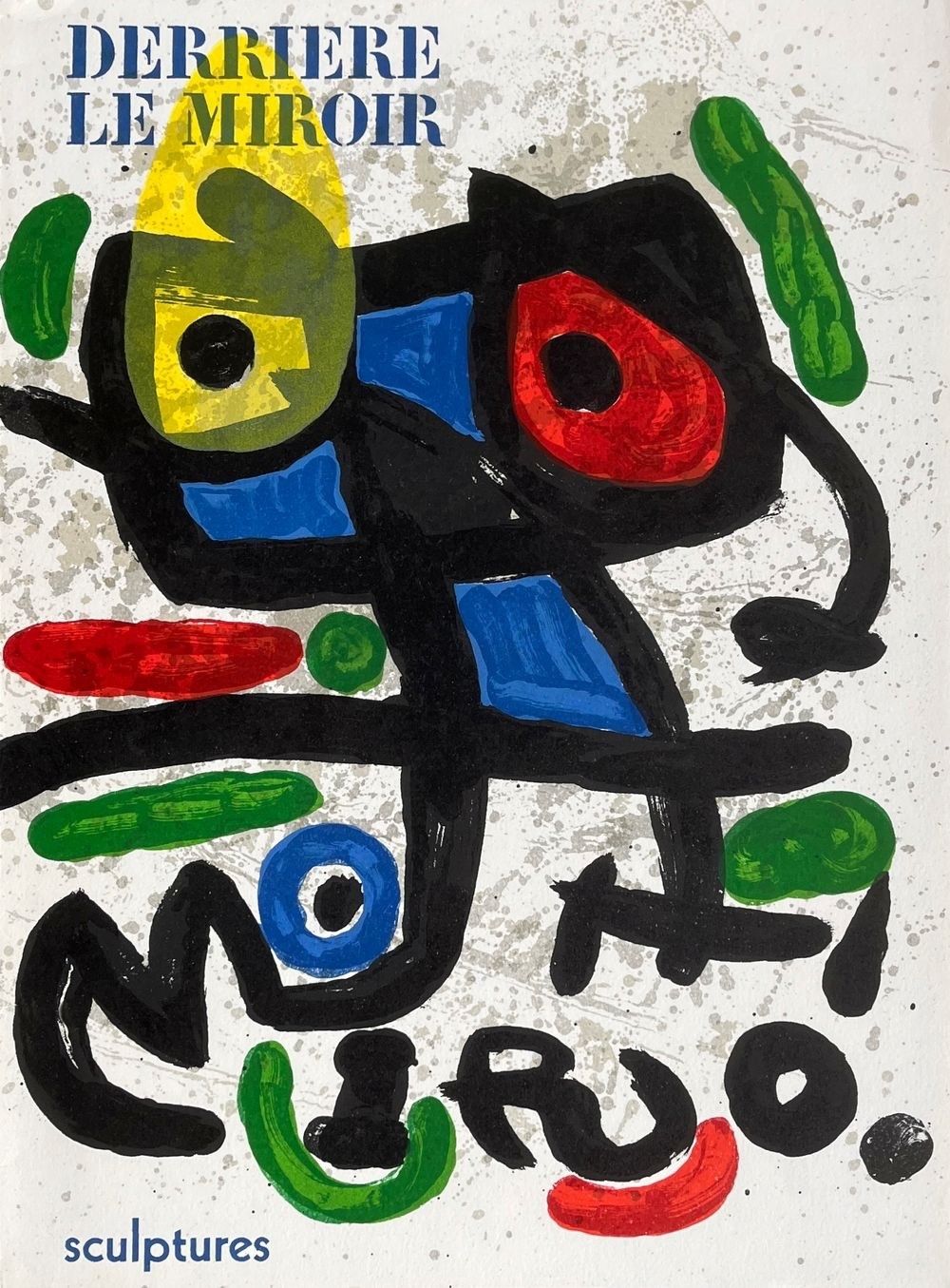 Joan Miro Lithografie 1970 38x28cm Derrière le Miroir Sculptures