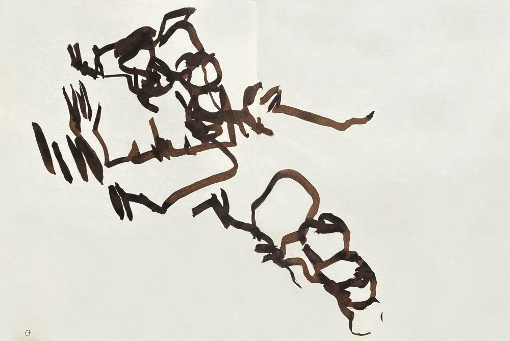 Eduardo Chillida Lithografie Behind The Mirror 1966 38x56cm Borders