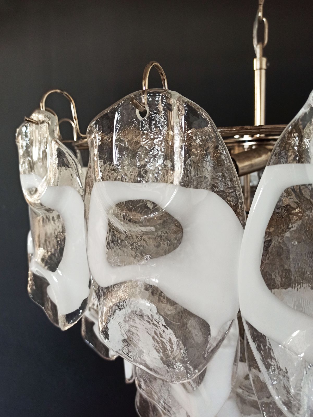 Huge Vintage Italian Murano Chandelier Lamp By Vistosi   57 Glasses photo vintage