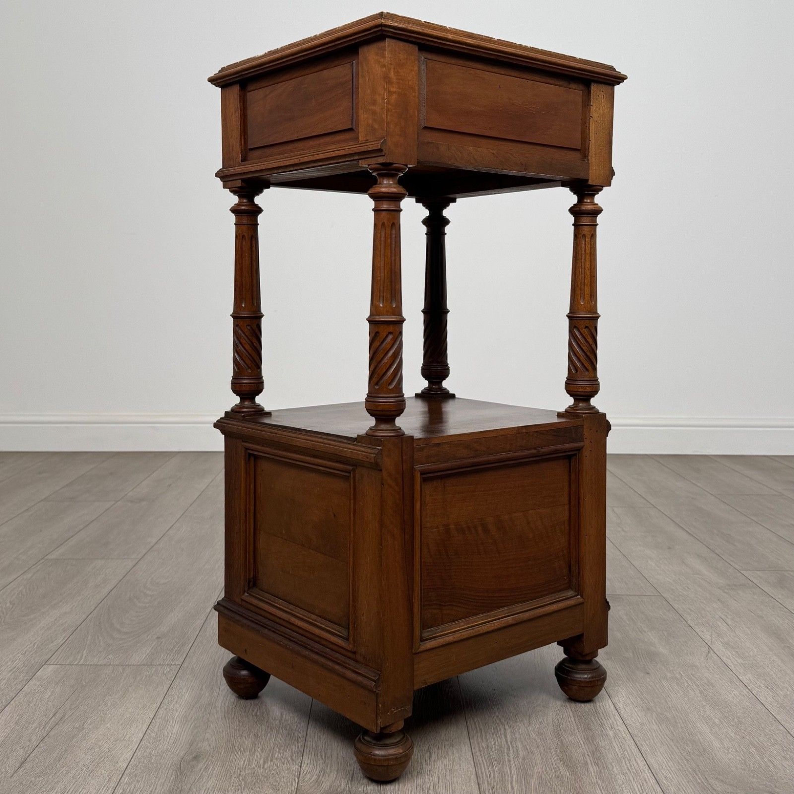 Antique 19th Century French Marble Top Cabinet In Walnut photo 365.0