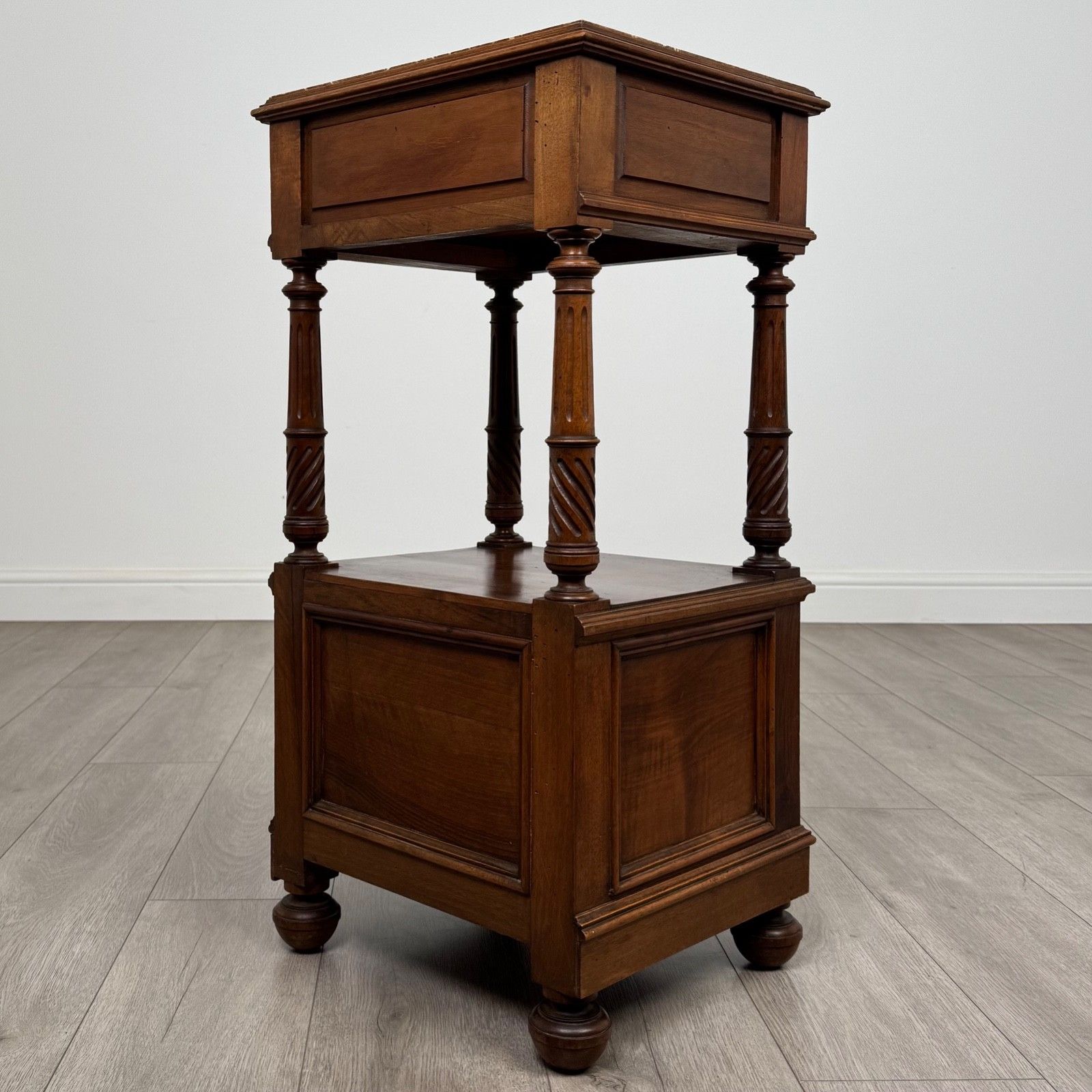 Antique 19th Century French Marble Top Cabinet In Walnut photo buy