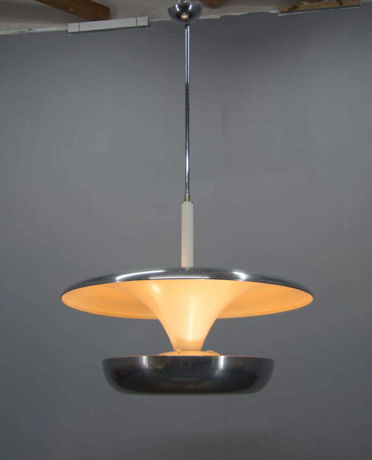 Large Bauhaus Chandelier By Franta Anyz For Ias, 1920s, Restored photo for sale