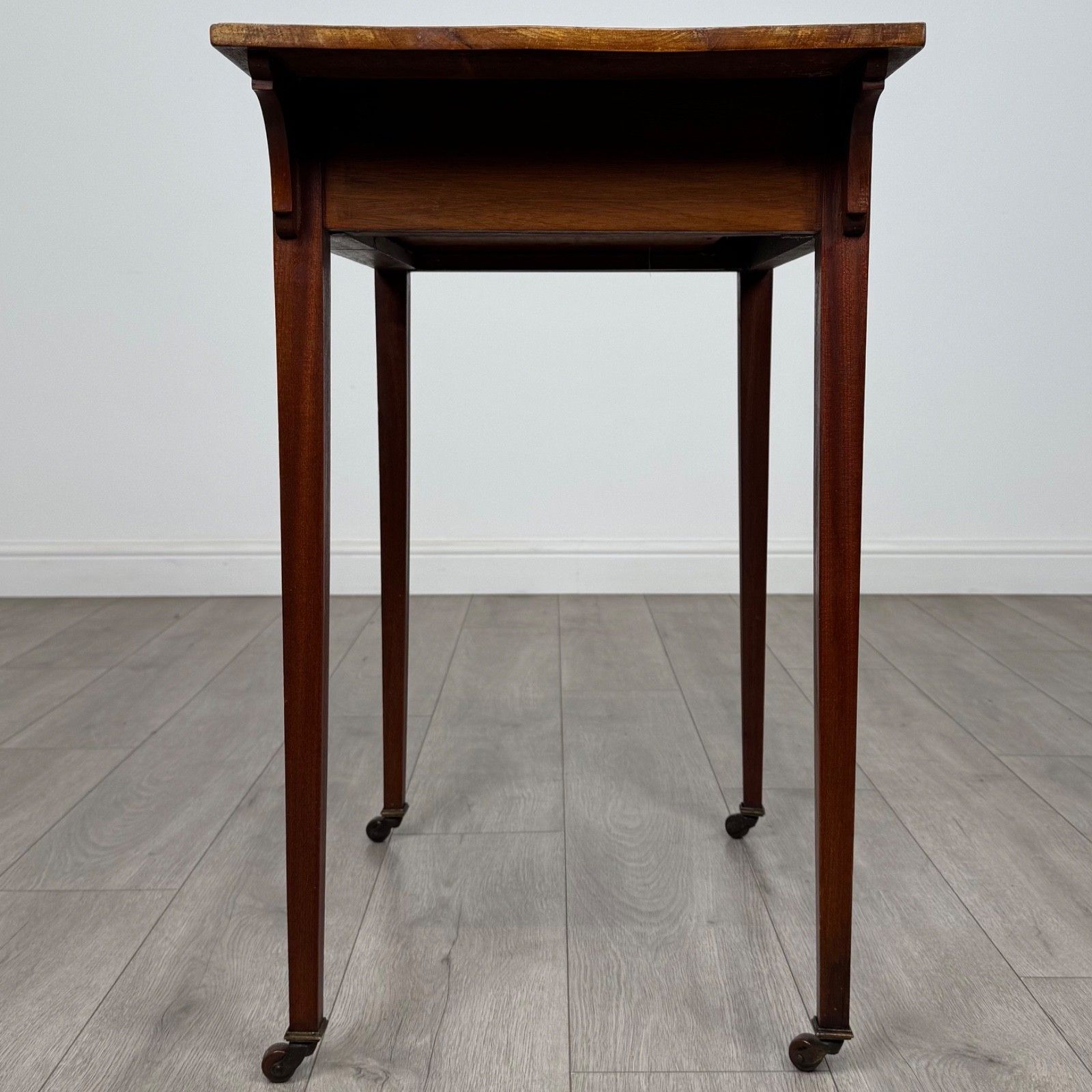 Antique 20th Century Cross Banded Writing Table In Mahogany photo for sale