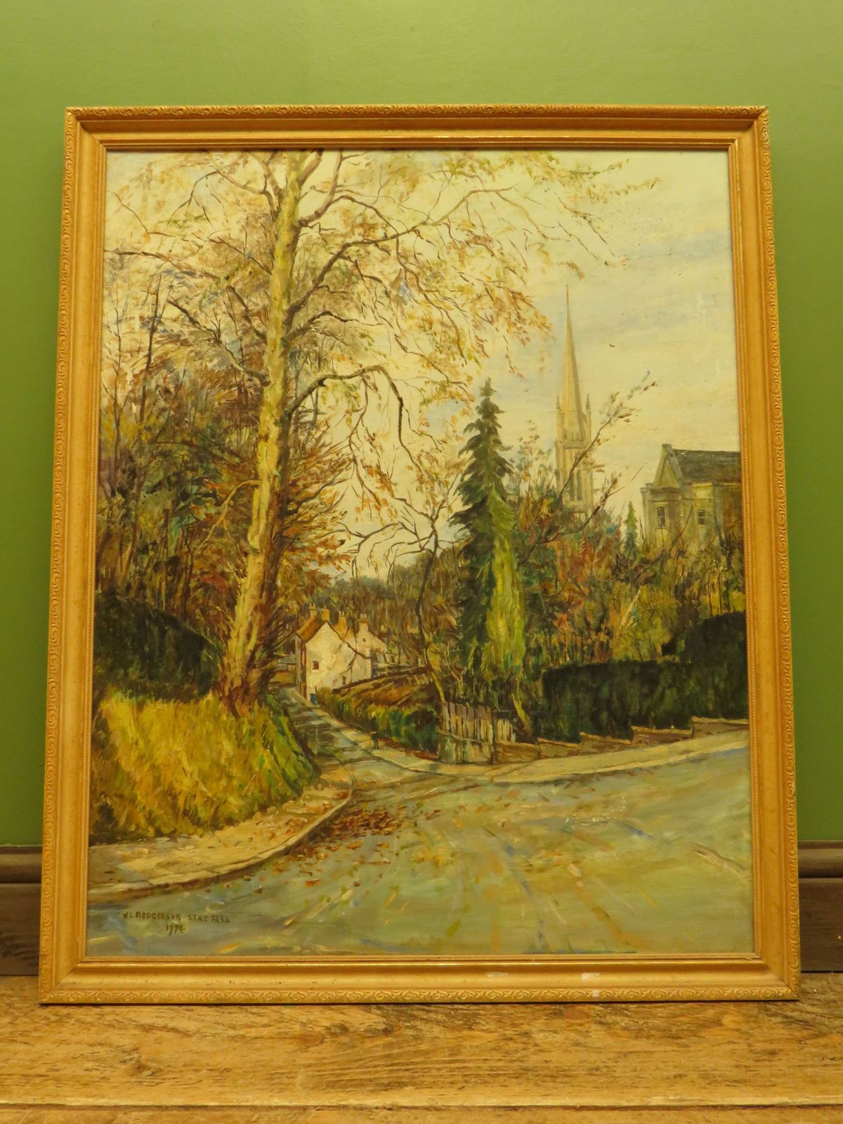 W.L.Rodgerson 20th Century Oil Painting Of An Autumn Scene   Signed And Dated
