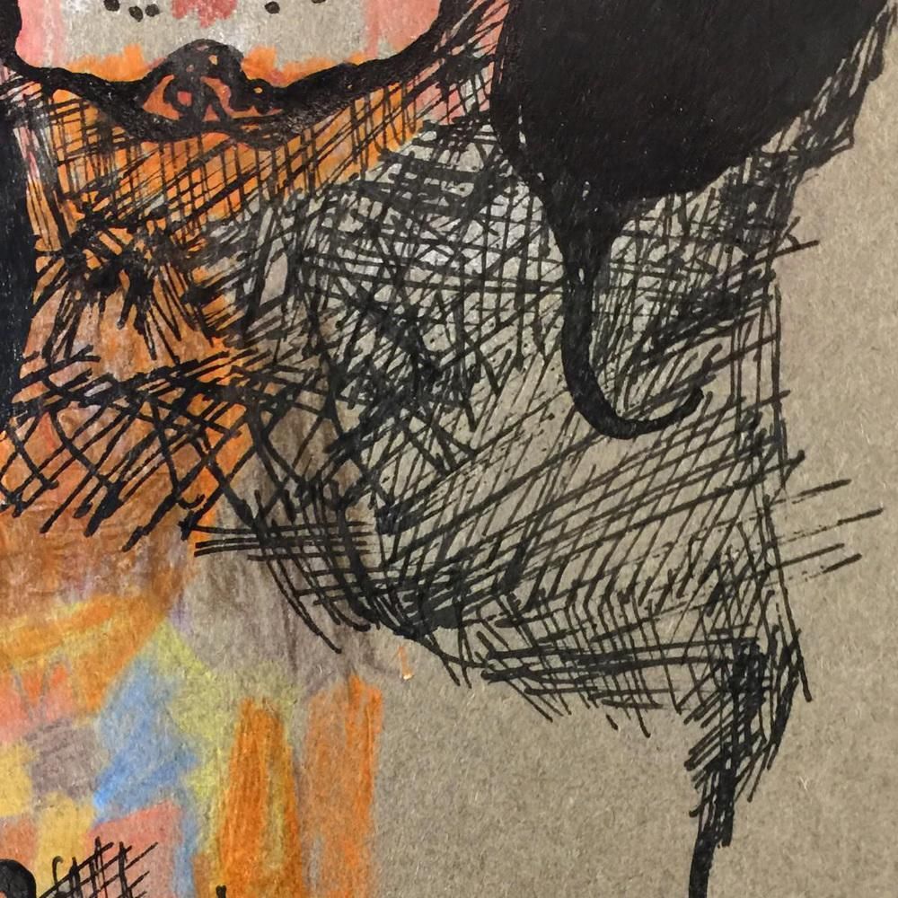 Anne Body, Parce Queue, Oil On Paper, 1970 photo 664.0