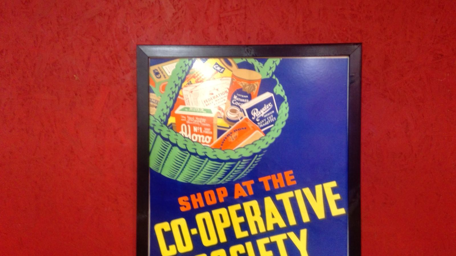 Vintage Style Co Operative Society  Grocery Sign photo for sale