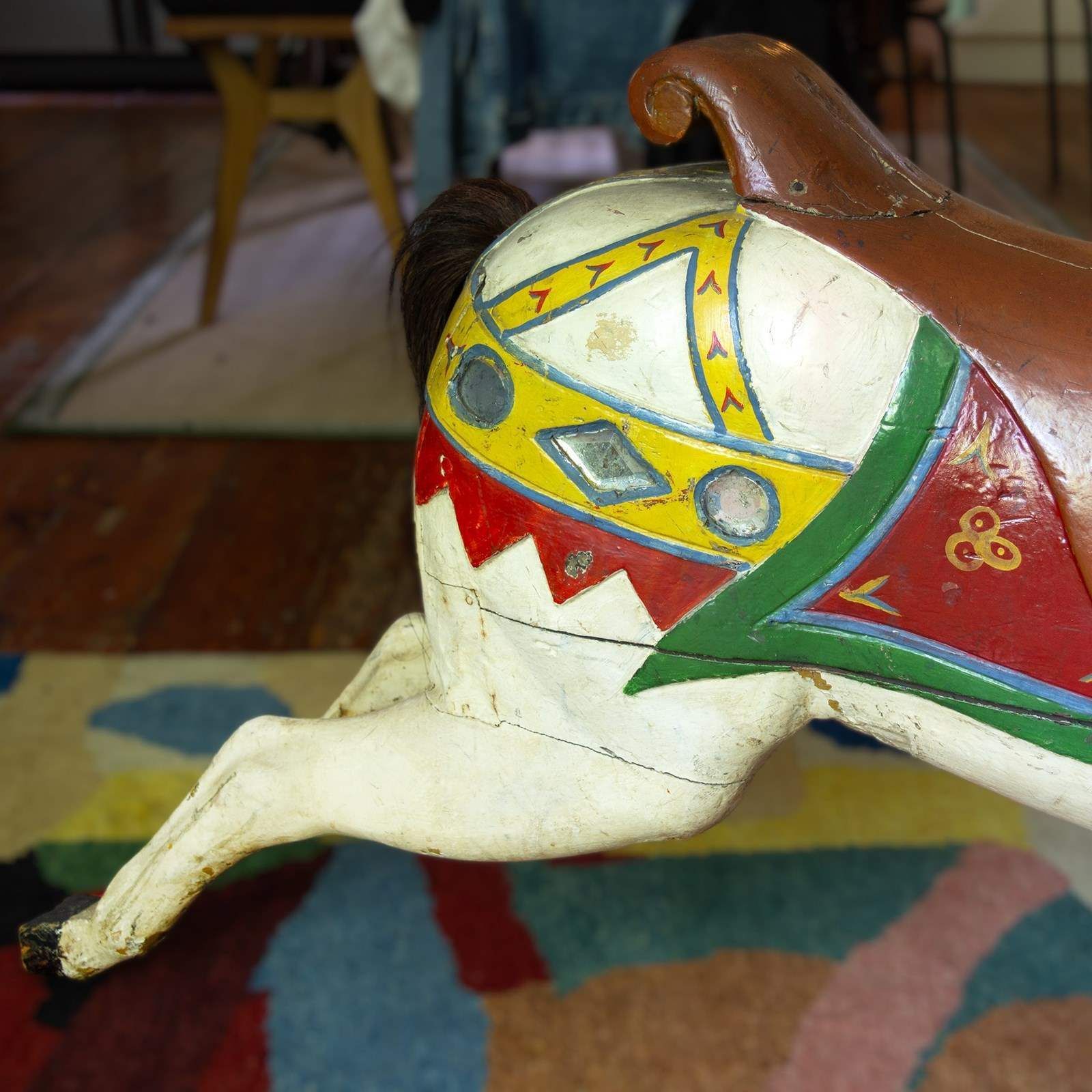19th Century Carousel Horse Made By Friedrich Heyn Of Germany photo vintage