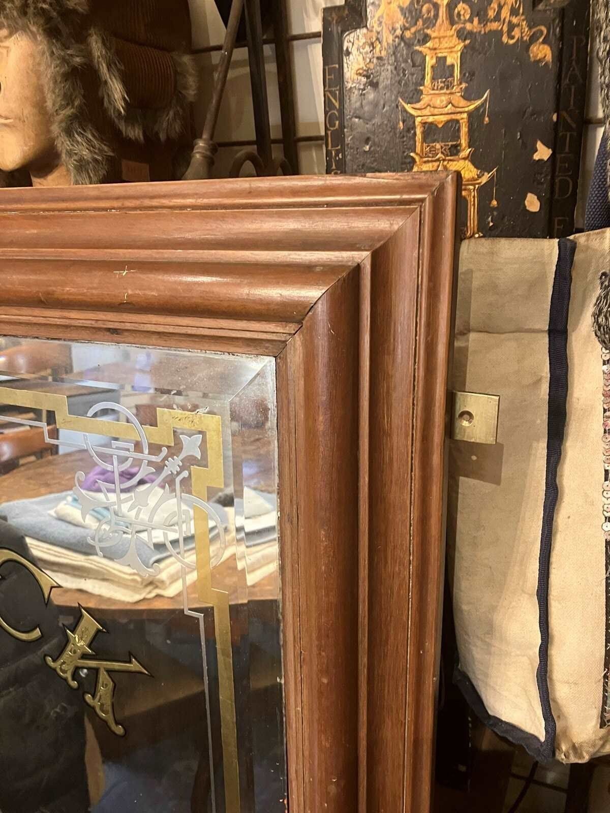 Magnificent Signed London Pub Mirror For Rod Dhu Highland Whisky photo furniture