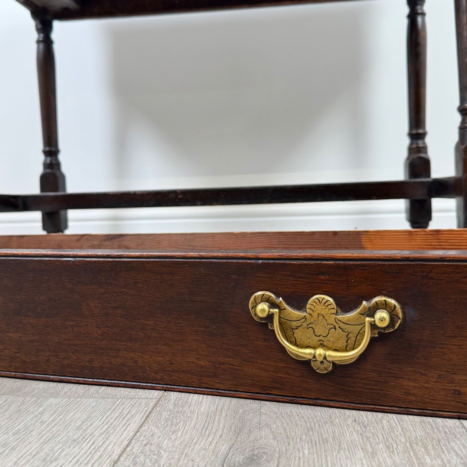 Furniture Antique 18th Century Side Table In Oak photo