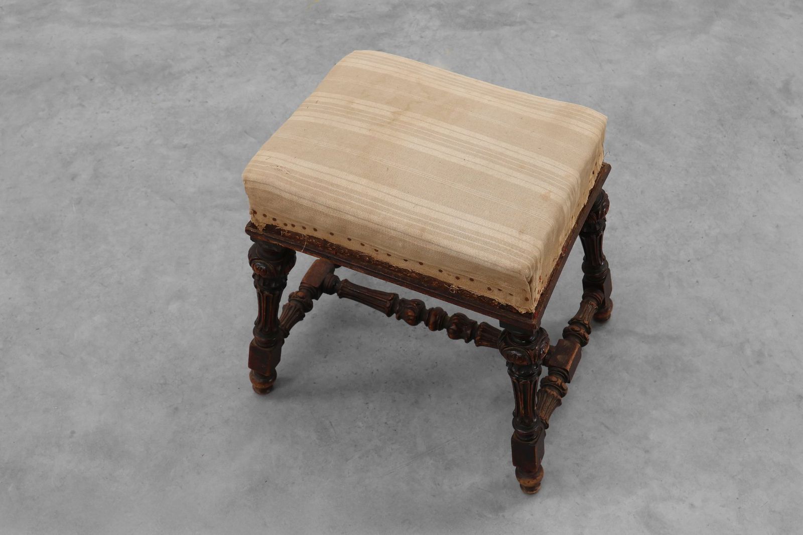 photo for sale 19th Century Louis XV Baroque Oak Stool, France