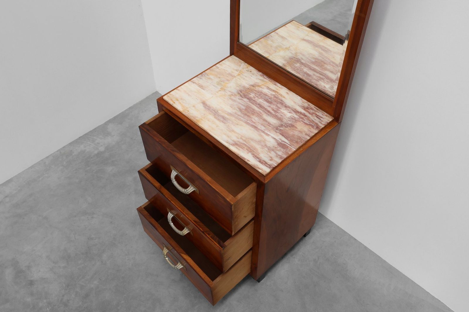 French Art Deco Dressing Table With Mirror, 1920s photo vinterior