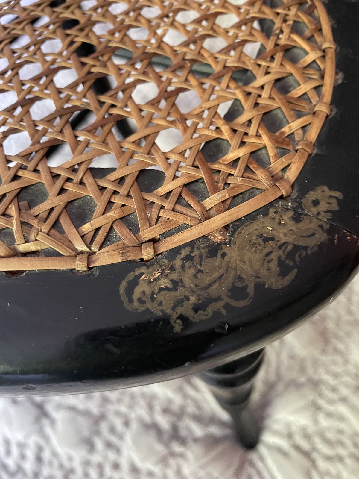 Regency/Victorian Rattan And Mother Of Pearl And Inlaid Pair Of Chairs. Excellent Condition. Hardly Used. photo furniture