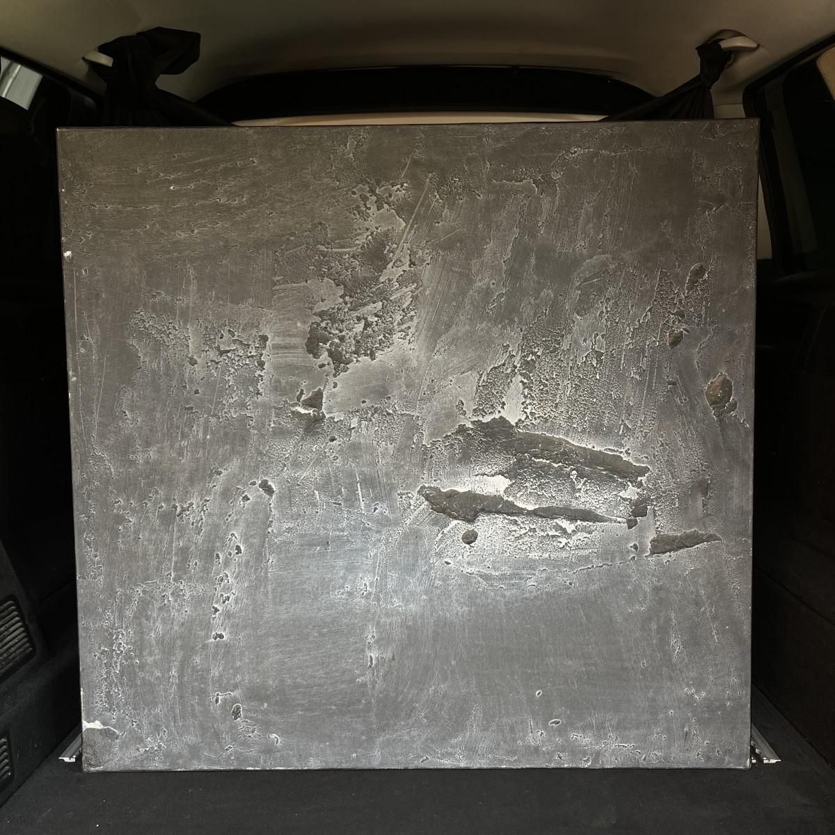 Louis Marie Londot, Abstract Brutalist Composition, Oil On Canvas, 1964 photo furniture
