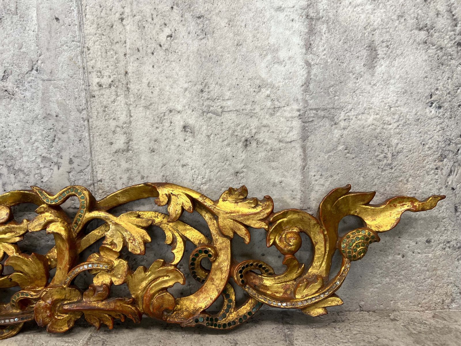 18th Century Burmese Water Gilded And Coloured Glass Door Surround photo buy