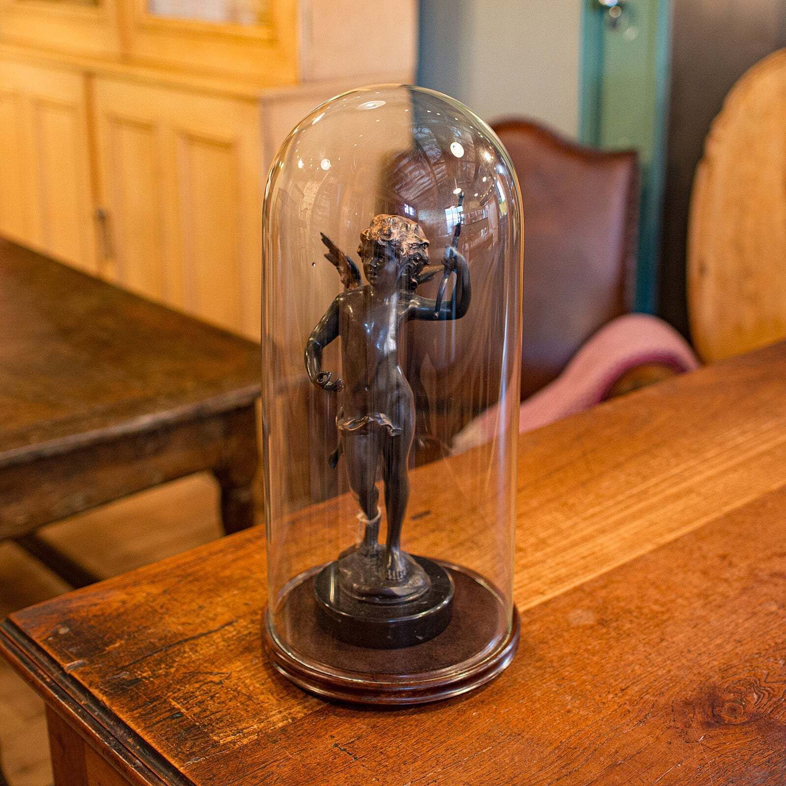 Home Decor Tall Antique Taxidermy Dome, English, Glass, Collector’s Display, Late Victorian photo