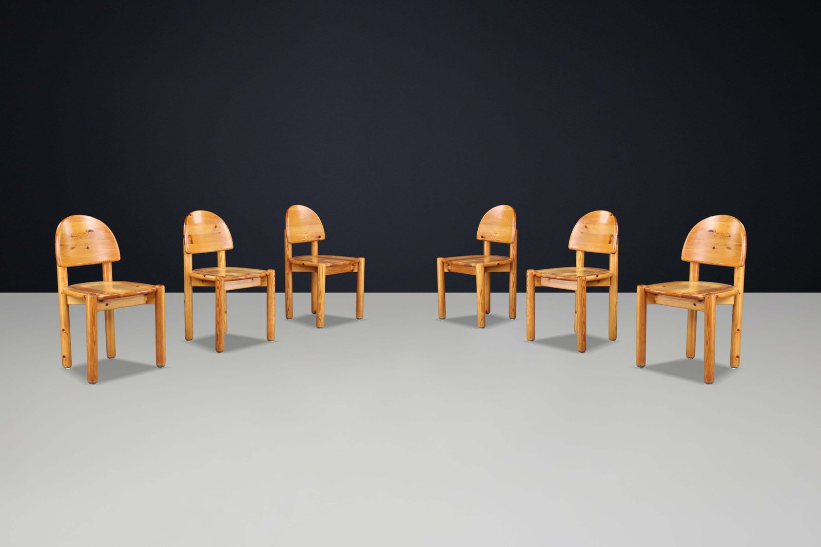 Set Of 6 Rainer Daumiller Dining Chairs In Solid Pine For Hirtshals Sawmill 1970 photo furniture