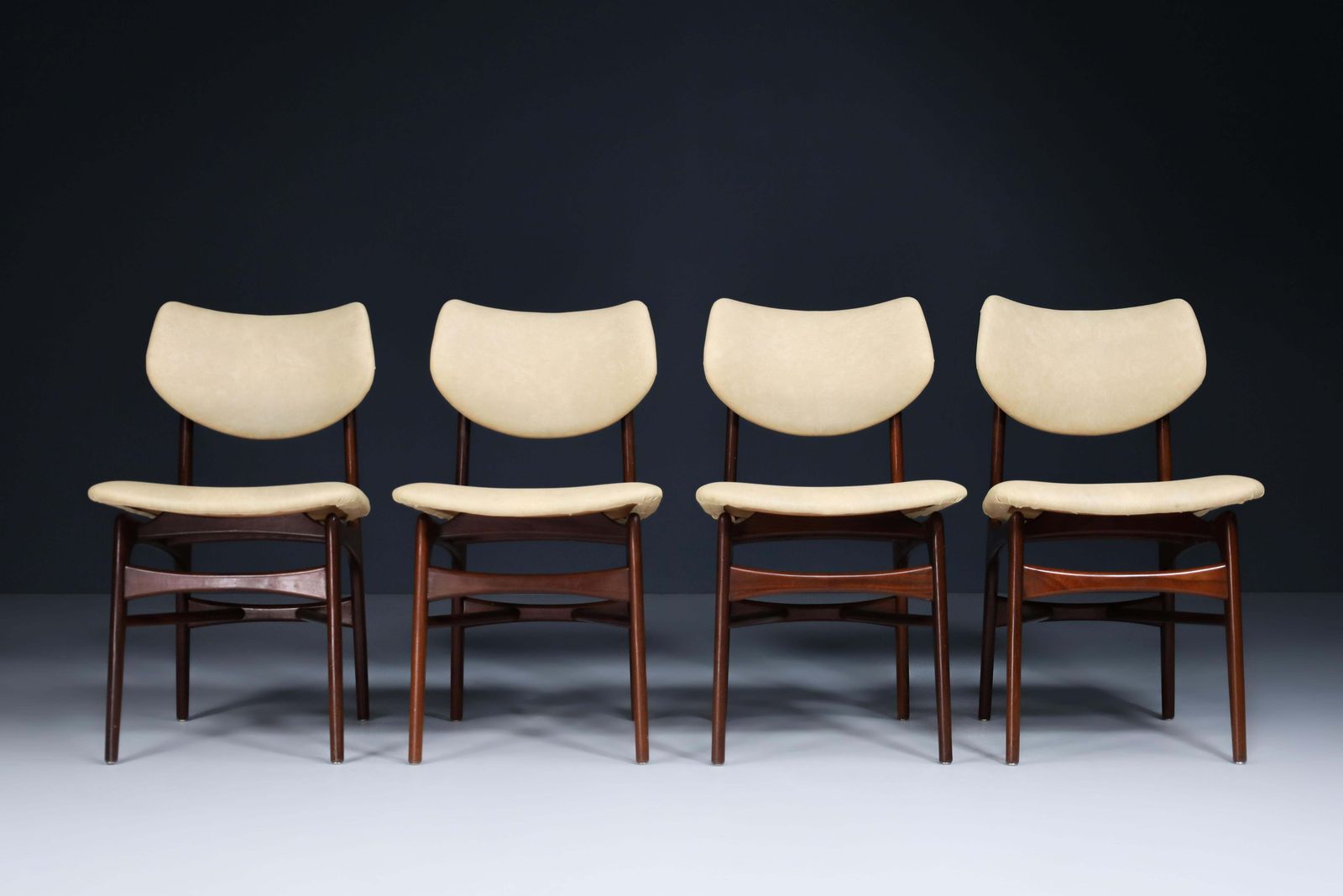 Louis Van Teeffelen For Wébé Dining Chairs, The Netherlands 1960s photo for sale