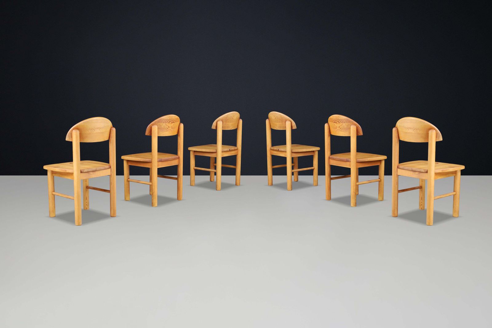 photo furniture Scandinavian Modern Rainer Daumiller Dining Set/6 Chairs, Denmark, 1970s