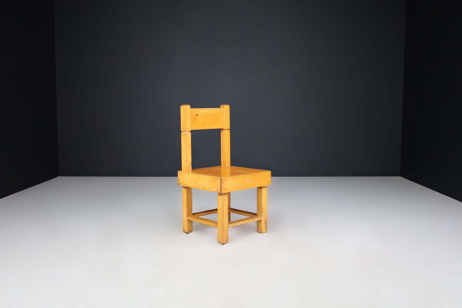 Set Of Four Mid Century Beechwood Chairs, France, 1950s. photo vintage