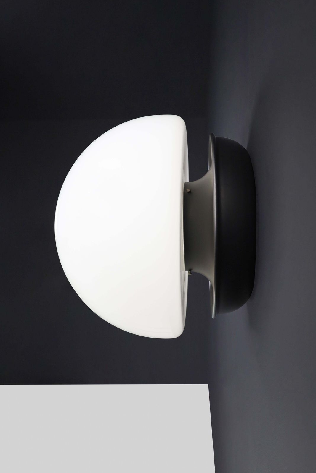 Lighting Xl Italian Mushroom Flush Mount / Sconces /Table Lamp In Opaline Glass And Metal photo