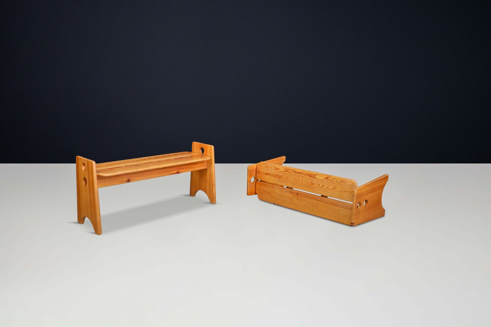Gilbert Marklund Pine Table & Benches For Furusnickarn, Sweden, 1970s photo buy