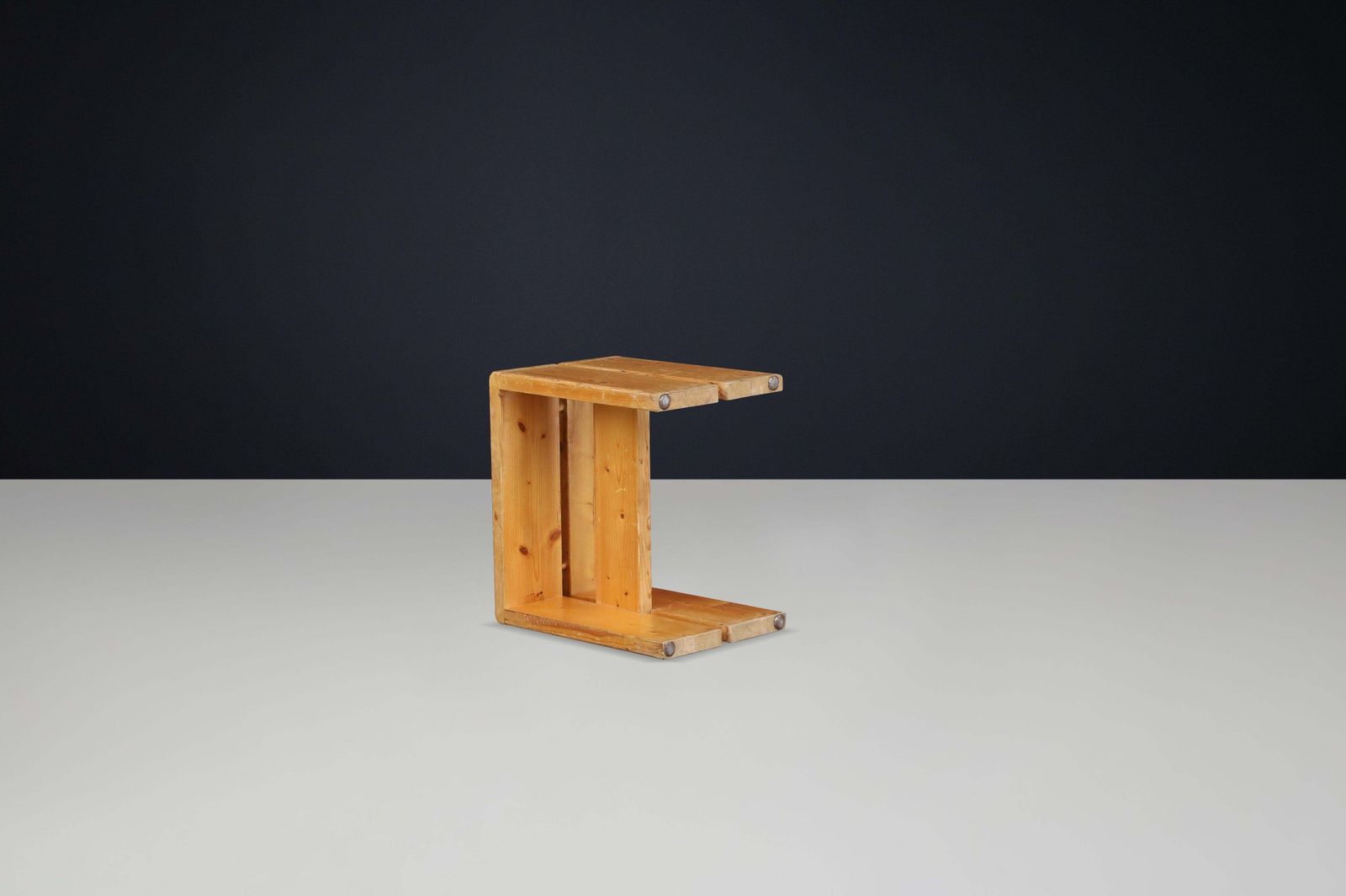 Charlotte Perriand Mid Century Pine Stool, Les Arcs Ski Resort, 1960s photo buy