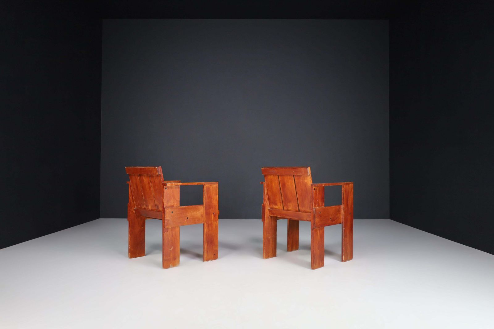 Gerrit Rietveld For Cassina Crate Chairs, Italy, 1970s photo buy