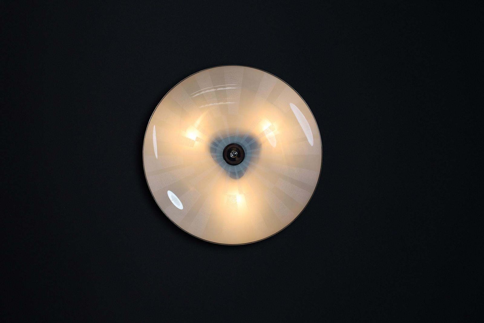 Mid Century Glass Hanging Pendant Or Wall Light Brussels World Expo 1958 (No16) photo 740.0