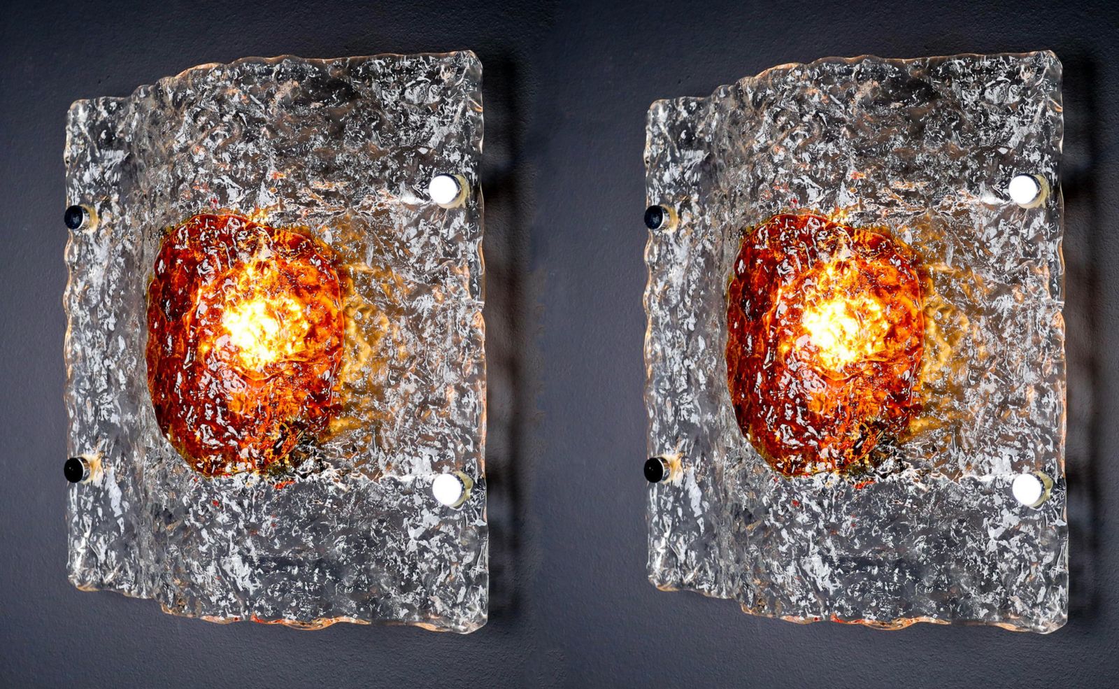 Mid Century Modern Sconces In Murano Glass By Mazzega Made In Italy 1970s photo furniture