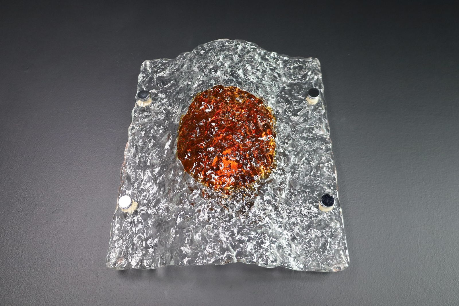 Mid Century Modern Sconces In Murano Glass By Mazzega Made In Italy 1970s photo buy