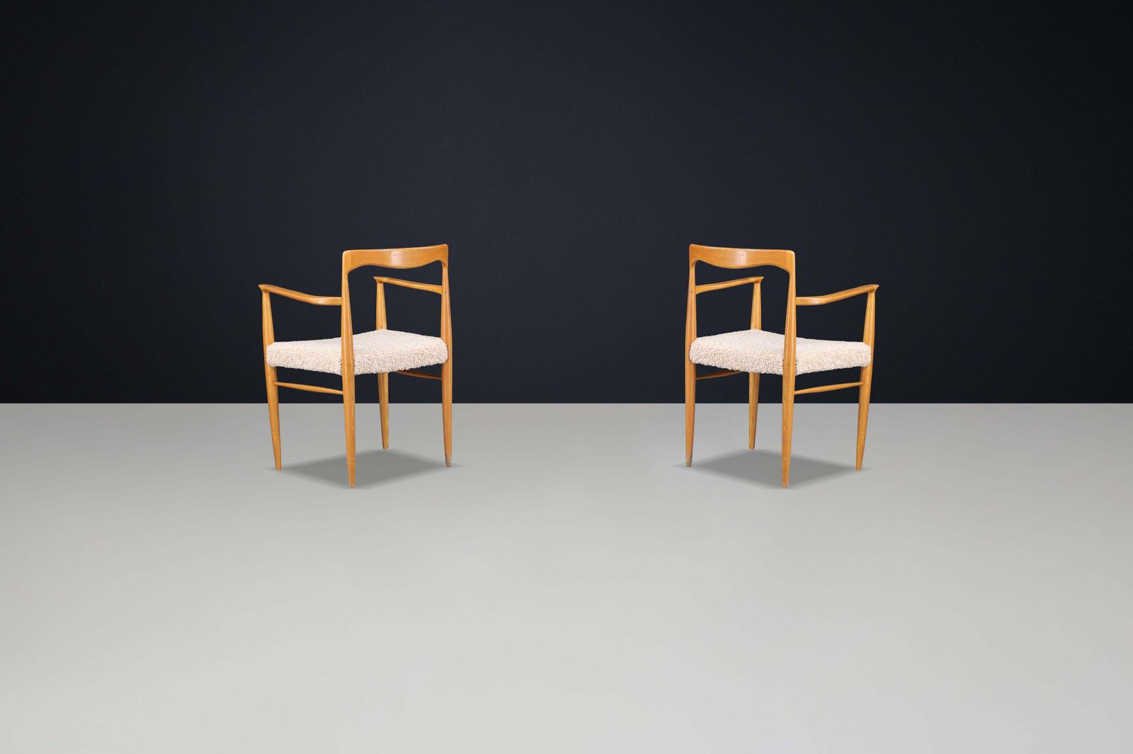 Dining Chair By Sedláček & Vyčítal, 1970s Czechoslovakia — New Teddy Upholstery photo 822.0