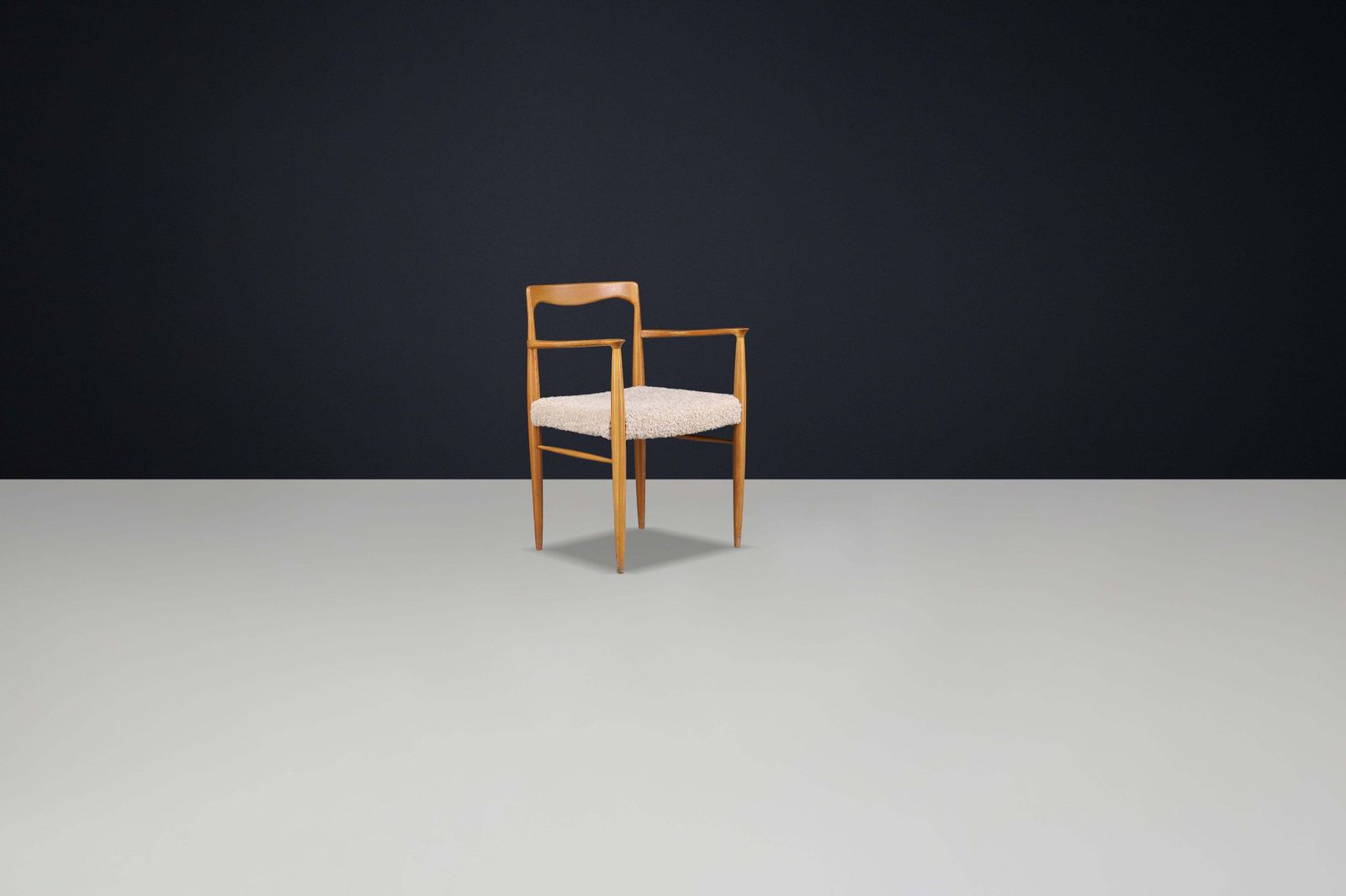 822.0 Dining Chair By Sedláček & Vyčítal, 1970s Czechoslovakia — New Teddy Upholstery photo